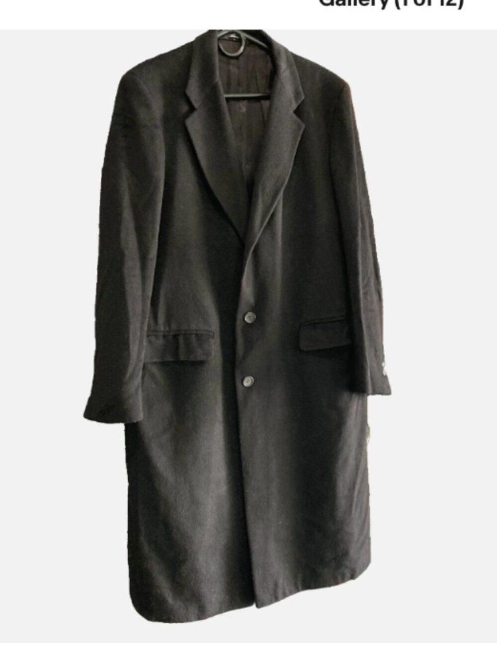 Vintage Givenchy Monsieur Men’s 44R Wool Trench Coat Black